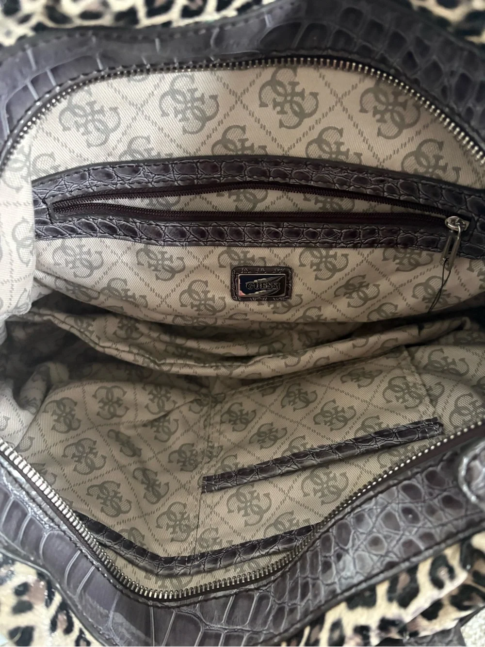 Guess Cheetah Leopard Print Shoulder Bag Satchel Y2K Purse